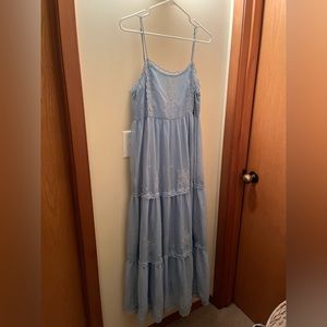 Urban Outfitters Hanna Embroidered maxi dress in Blue